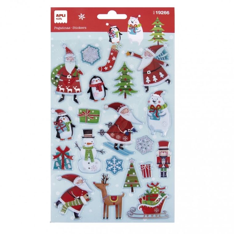 Apli Kids, świąteczne naklejki, Santa Claus