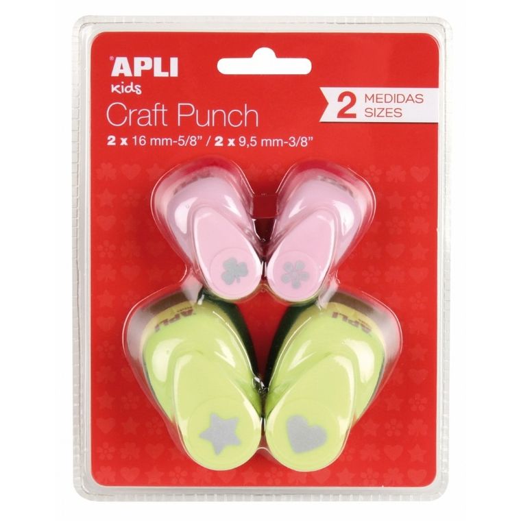 Apli Kids, zestaw dziurkaczy do papieru, 4 wzory