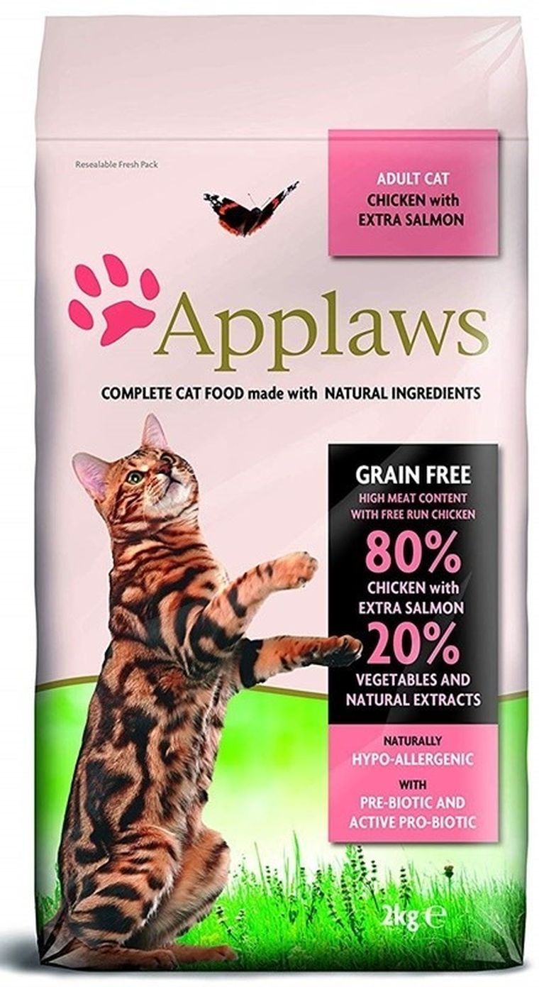 Applaws, Adult, kurczak i łosoś, sucha karma dla kota, 2 kg