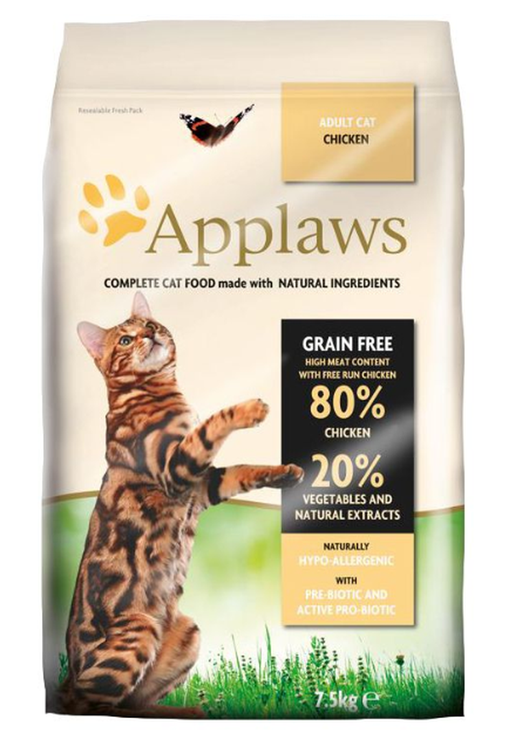 Applaws, karma dla dorosłych kotów, kurczak, 7,5 kg