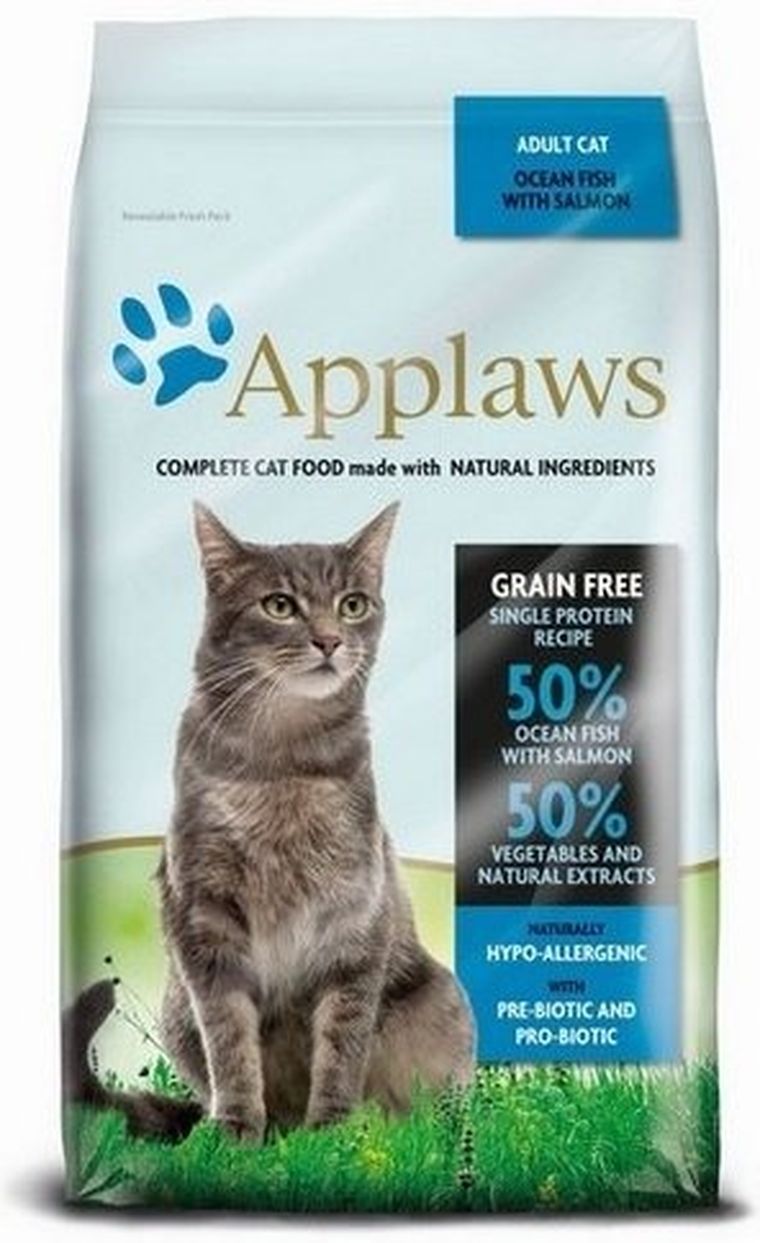 Applaws, karma dla dorosłych kotów, ryba oceaniczna i łososiem, 6 kg