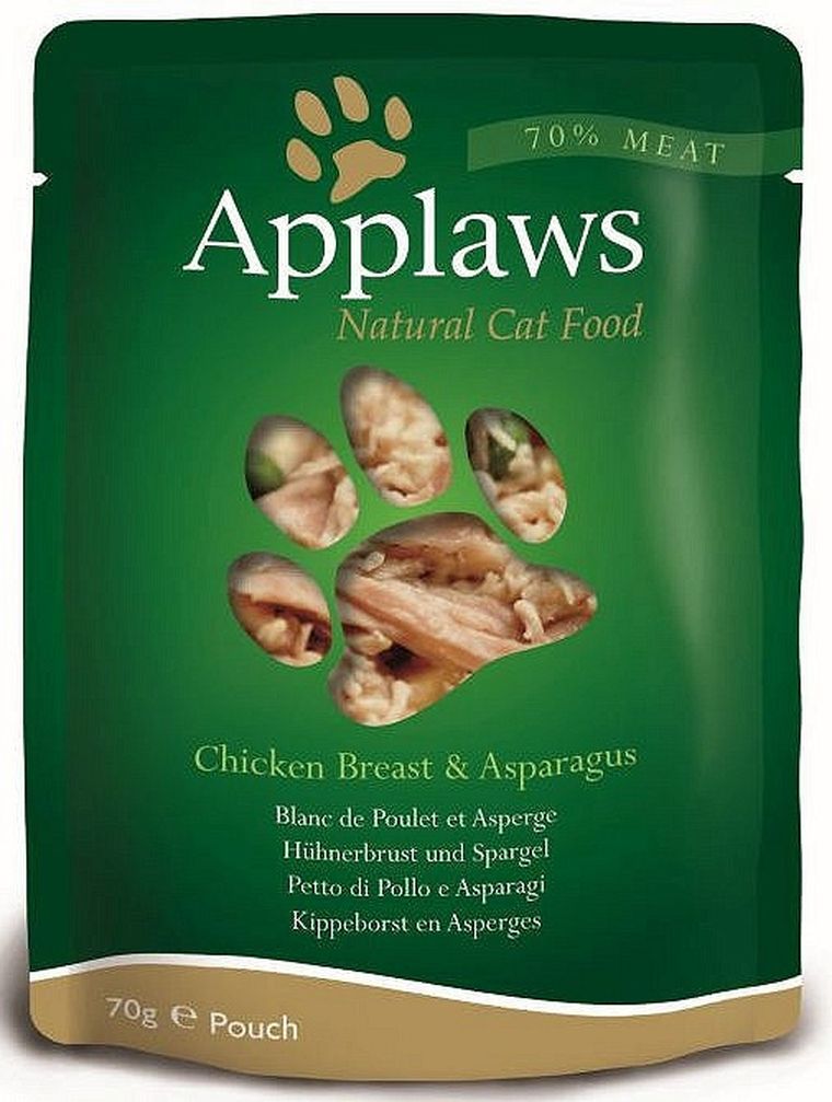 Applaws, kurczak i szparagi, saszetka dla kota, 70g