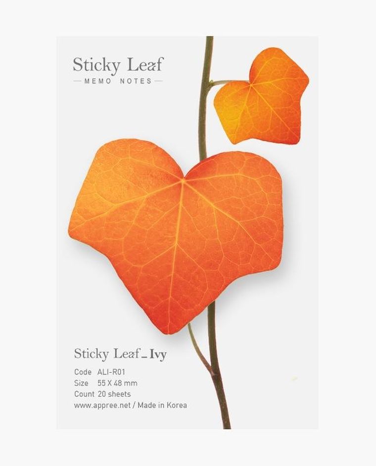 Appree, karteczki samoprzylepne, bluszcz, czerwony, rozmiar S