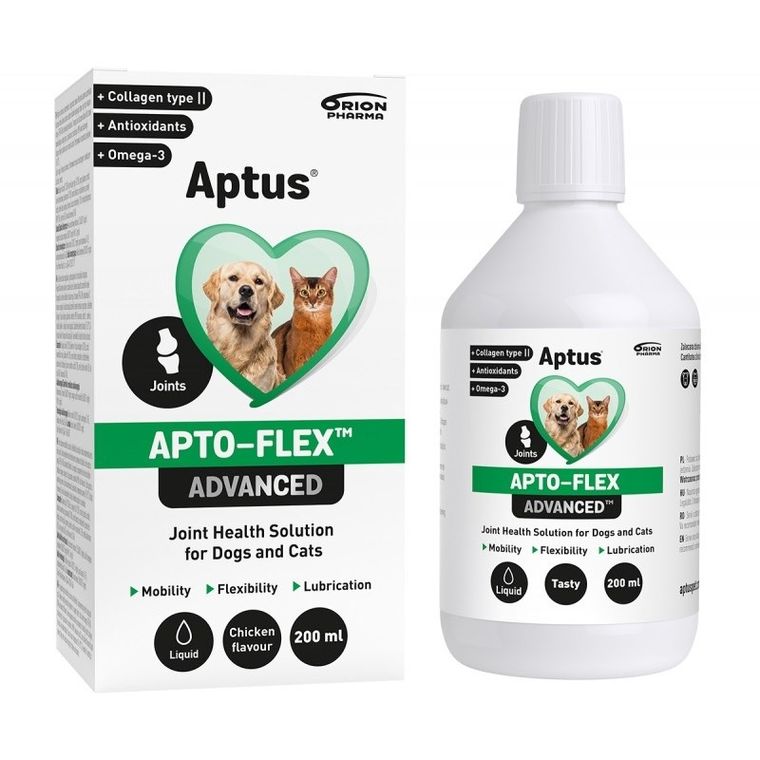 Aptus, Apto-Flex Advanced, kolagen dla psa i kota, 200 ml