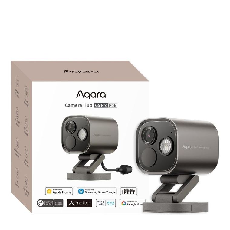 Aqara, Camera Hub G5 Pro PoE, kamera IP, 1520p, Zigbee, szara