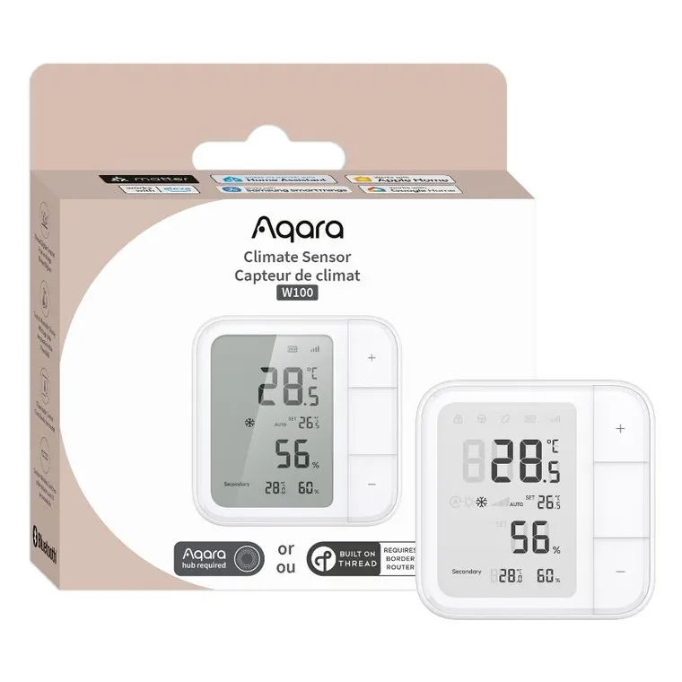 Aqara, Climate Sensor W100, czujnik klimatu, Thread, Zigbee