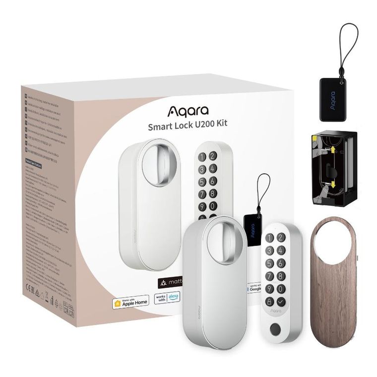 Aqara, Smart Lock U200 Kit, inteligentny zamek do drzwi, HomeKit, Thread, Bluetooth 5.1, NFC