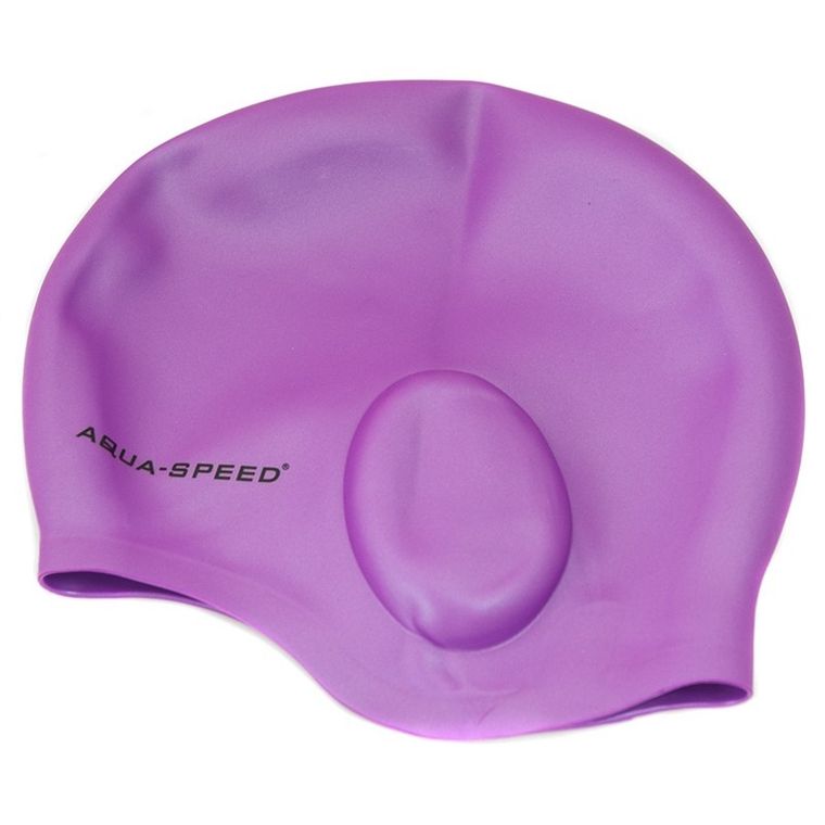 Aqua Speed, Ear Cap, czepek pływacki, fioletowy