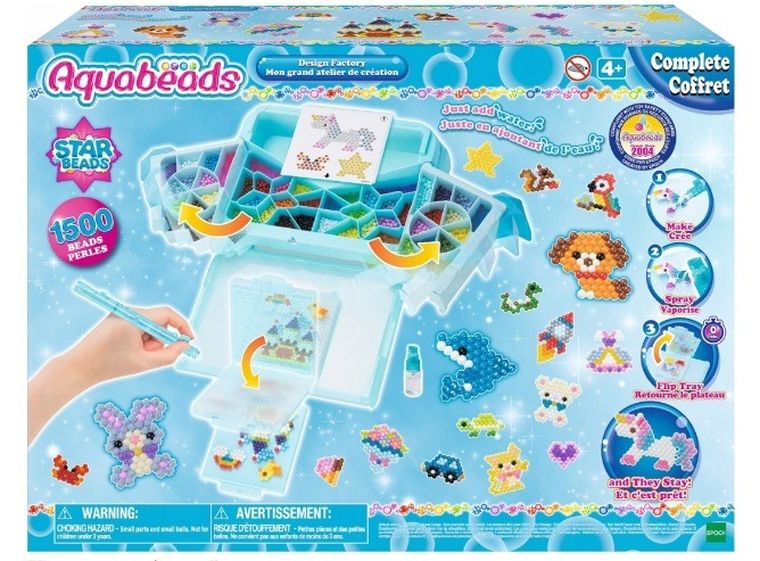 Aquabeads, Design Factory, fabryka projektowania, koraliki wodne, zestaw startowy, 1500 elementów, 31775