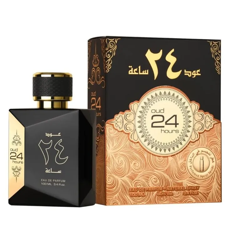 Ard al Zaafaran, Oud 24 Hours, zestaw: woda perfumowana, spray, 100 ml + dezodorant w sprayu, 50 ml