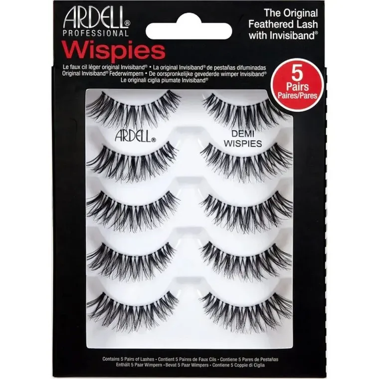 Ardell, Demi Wispies 5-Pack, sztuczne rzęsy na pasku, black
