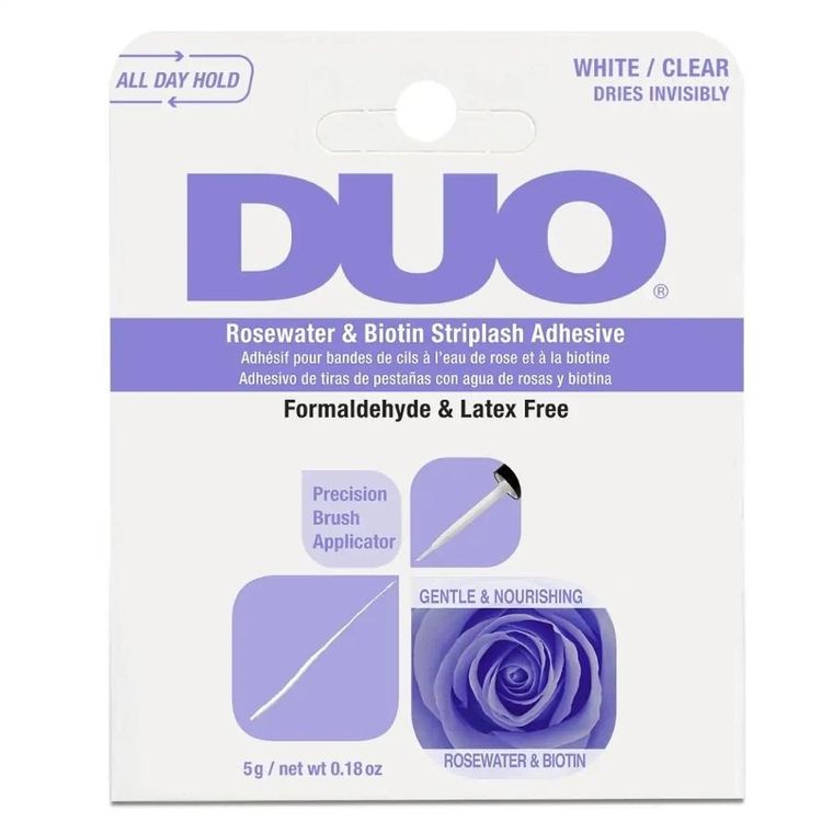 Ardell, Duo Rosewater & Biotin Striplash Adhesive, klej do rzęs, Clear, 5g