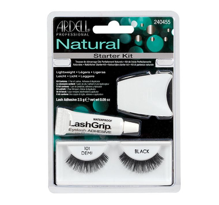 Ardell, Natural 101, zestaw, 1 para sztucznych rzęs Black + Lash Adhesive klej do rzęs, 2,5 g + Lash Applicator aplikator do rzęs