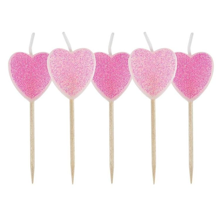 Area, świeczki walentynkowe na piku, 5 szt.
