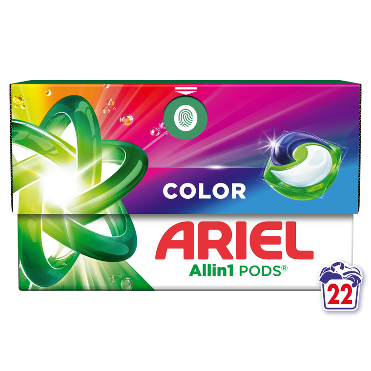 Ariel, Allin1 Pods, kapsułki do prania ze środkiem piorącym w płynie, 22 prań, Color