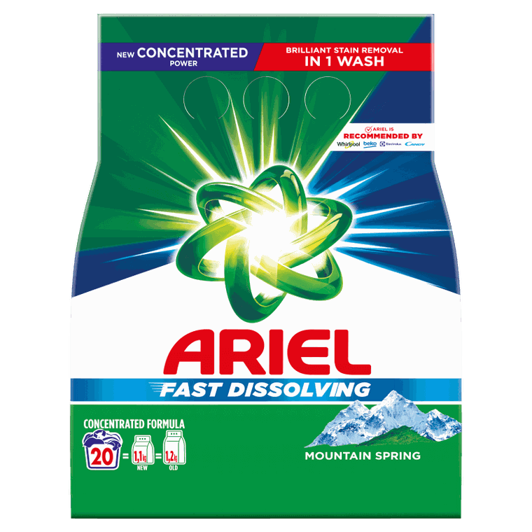 Ariel, Mountain Spring, proszek do prania, 1.1kg