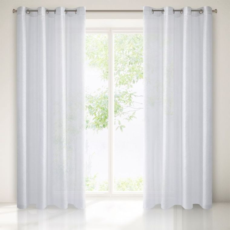 Arlona, zasłona, zdobiona srebrną nicią, 140-250 cm