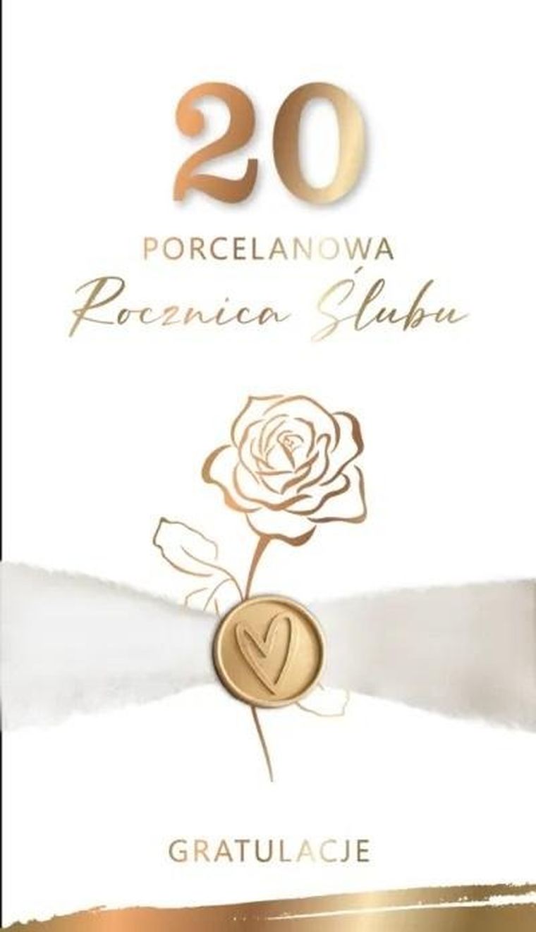 Armin Style, karnet, Rocznica Ślubu 20, porcelanowa
