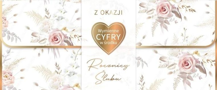 Armin Style, karnet Rocznica Ślubu wymienne cyfry