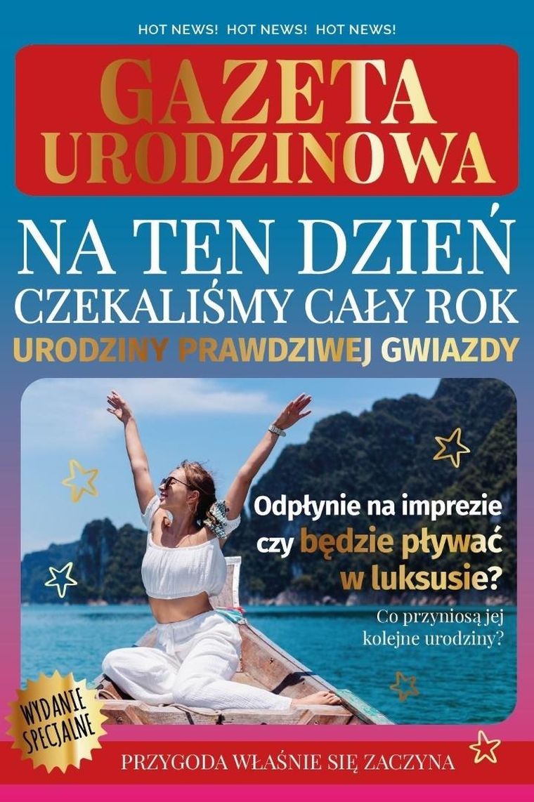 Armin Style, karnet urodzinowy z kopertą, gazeta, 13-21 cm