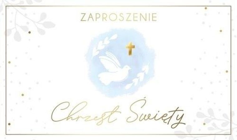 Armin Style, zaproszenie, chrzest, 160-95 mm, 10 szt.