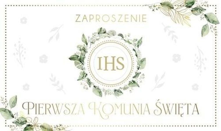 Armin Style, zaproszenie, komunia, 10 szt.
