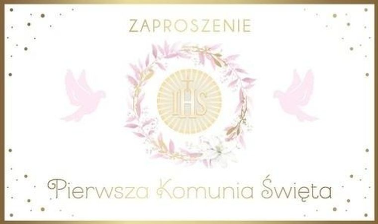 Armin Style, zaproszenie, komunia, 10 szt.