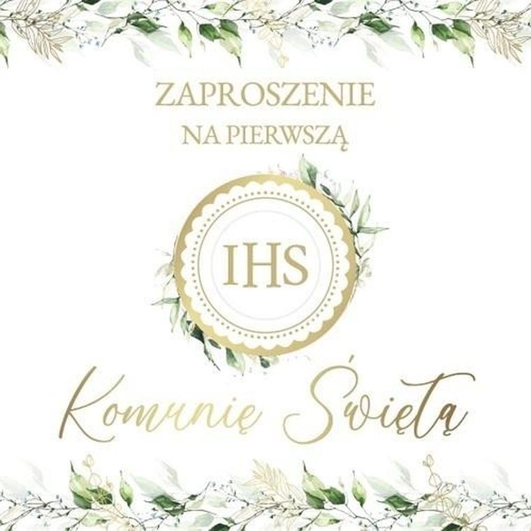 Armin Style, zaproszenie, komunia, 10 szt.