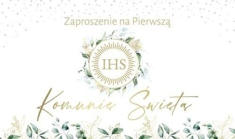 Armin Style, zaproszenie, komunia, 160-95 mm, 10 szt.