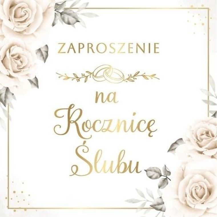 Armin Style, zaproszenie, rocznica ślubu, 13-13 cm, 10 szt.