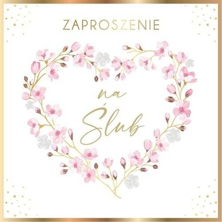 Armin Style, zaproszenie z kopertą, ślub, 13-13 cm, 10 szt.