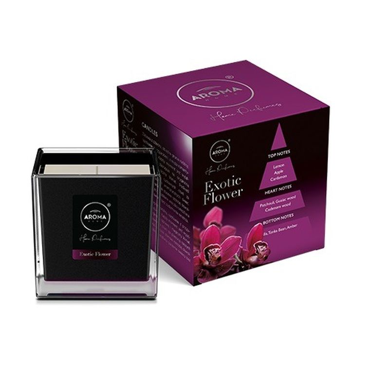 Aroma Home, Black Series, świeca zapachowa, Exotic Flower, 155g