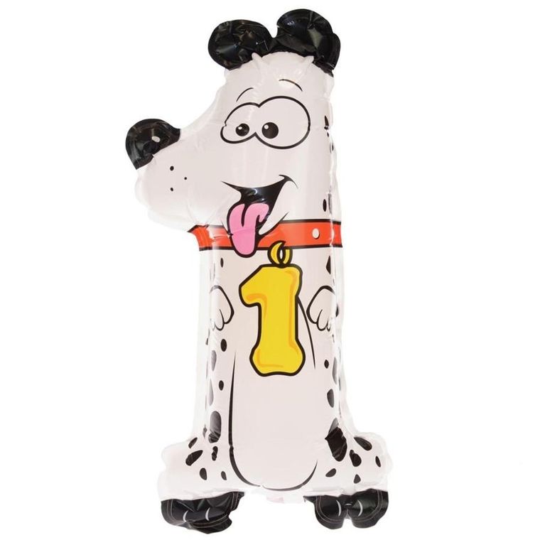 Arpex, balon foliowy, cyferka 1, zwierzątko