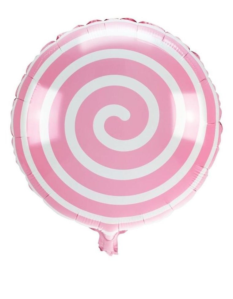 Arpex, balon foliowy, lizak, jasnoróżowy