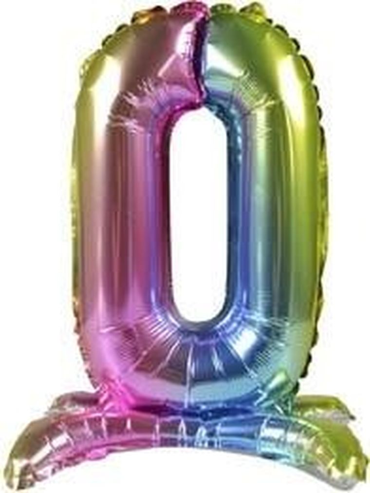 Arpex, balon foliowy stojący, cyfra 0, 40 cm