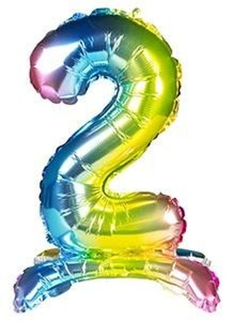 Arpex, balon foliowy stojący, cyfra 2, 40 cm