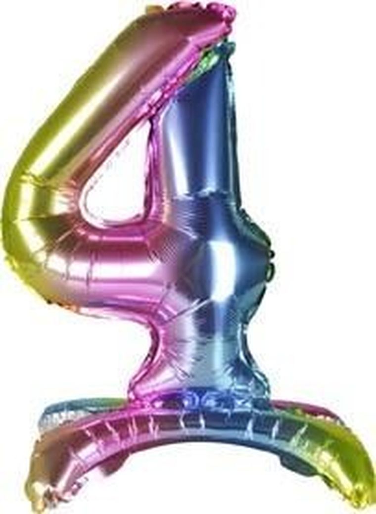 Arpex, balon foliowy stojący, cyfra 4, 40 cm
