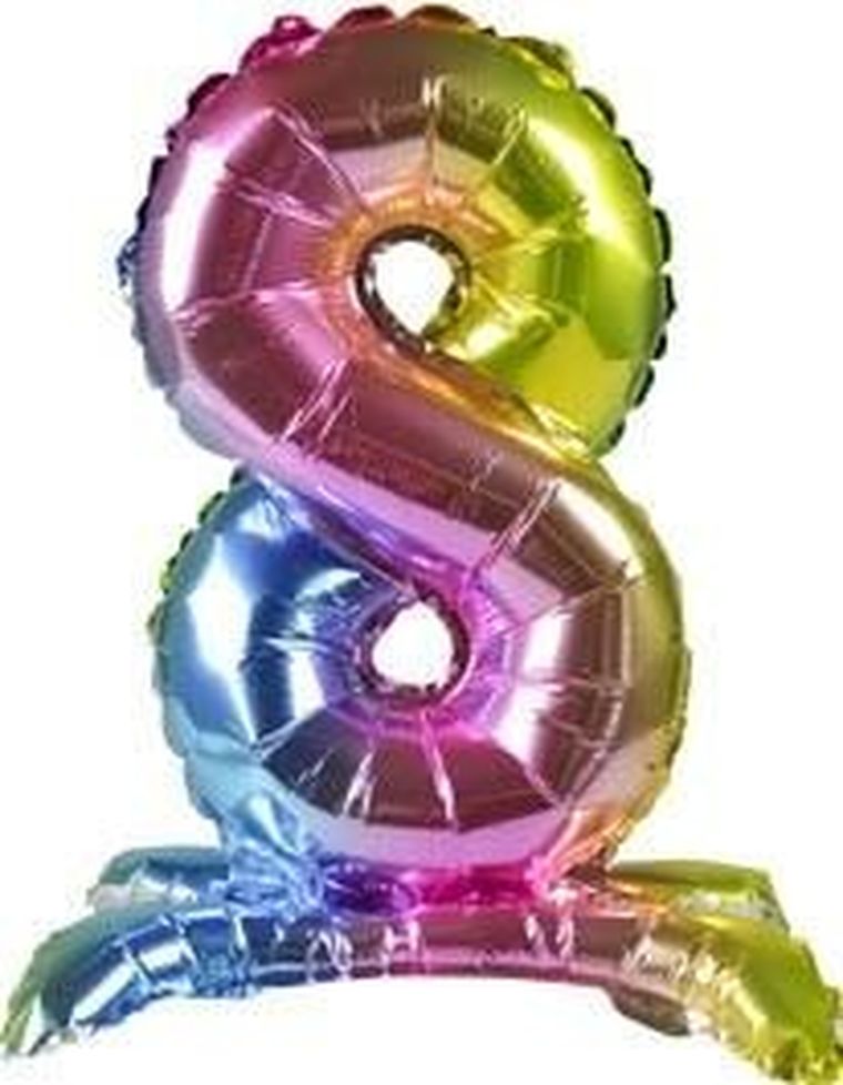 Arpex, balon foliowy, stojący, cyfra 8, 40 cm