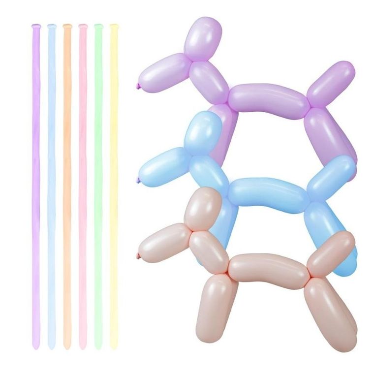 Arpex, balony do modelowania, makaroniki, pastelowe, 15 szt.