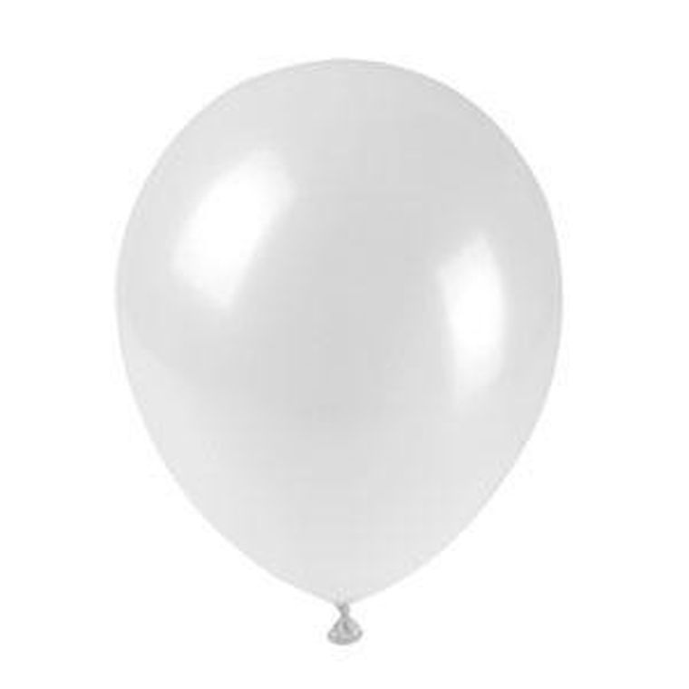 Arpex, balony metalizowane, białe, 25 cm, 100 szt.