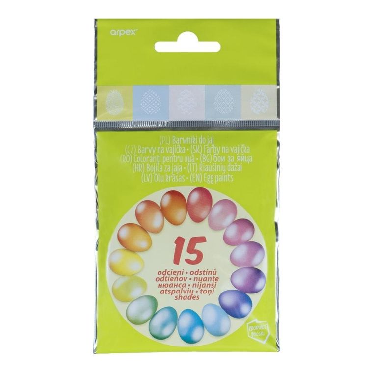 Arpex, barwniki do jaj, 15 odcieni