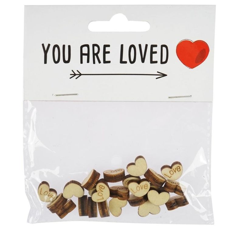 Arpex, drewniane serduszka mini, 24 szt.