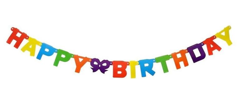 Arpex, girlanda, kolorowa, Happy Birthday