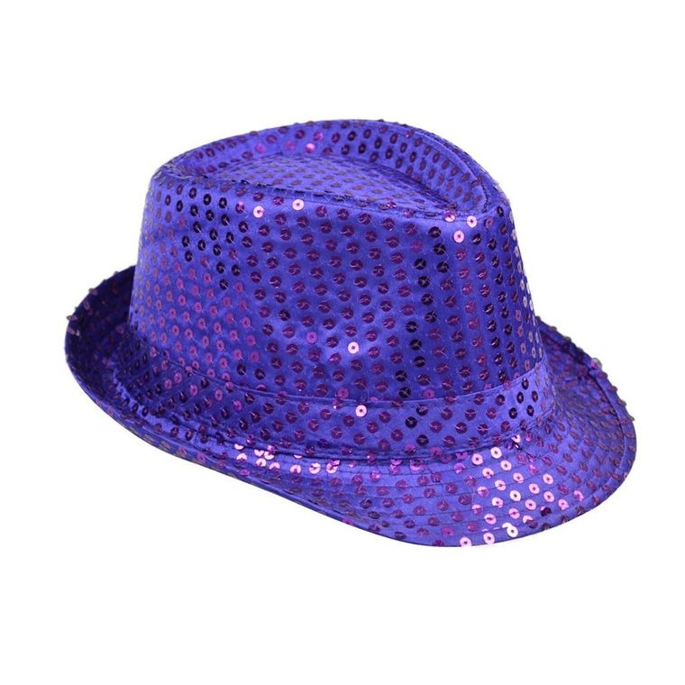 Arpex, kapelusz, cekiny, fioletowy