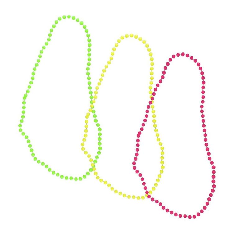 Arpex, komplet naszyjników, neon, 3 szt.