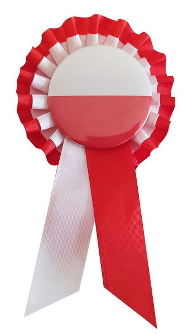 Arpex, kotylion biało-czerwoni