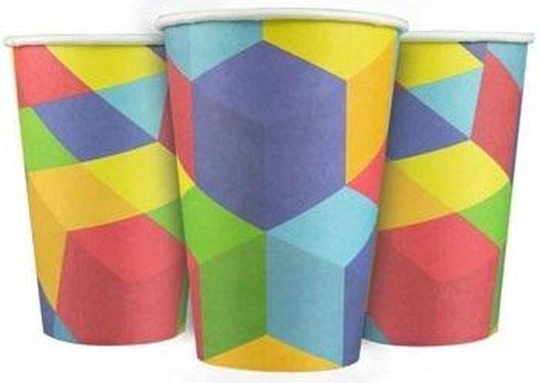 Arpex, kubki papierowe, klocki, 8 szt.