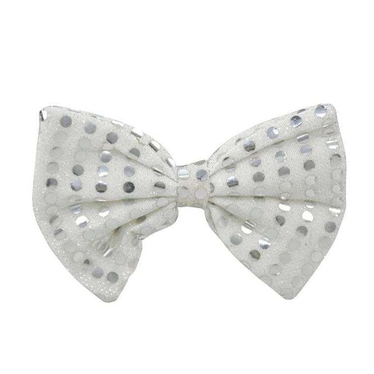 Arpex, muszka cekinowa, srebrna