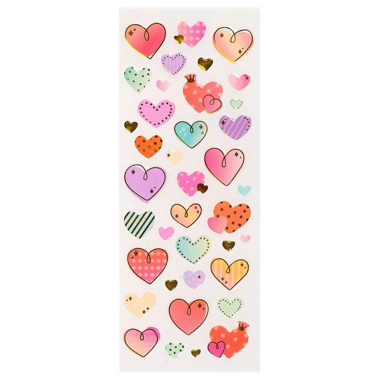 Arpex, naklejki, kolorowe serduszka