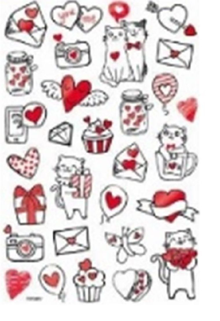 Arpex, naklejki, serca, 140-240